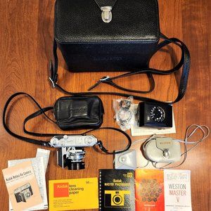 Kodak Retina IIa 35mm Folding Camera Retina-Xenon f:2/50mm Complete Travel Kit
